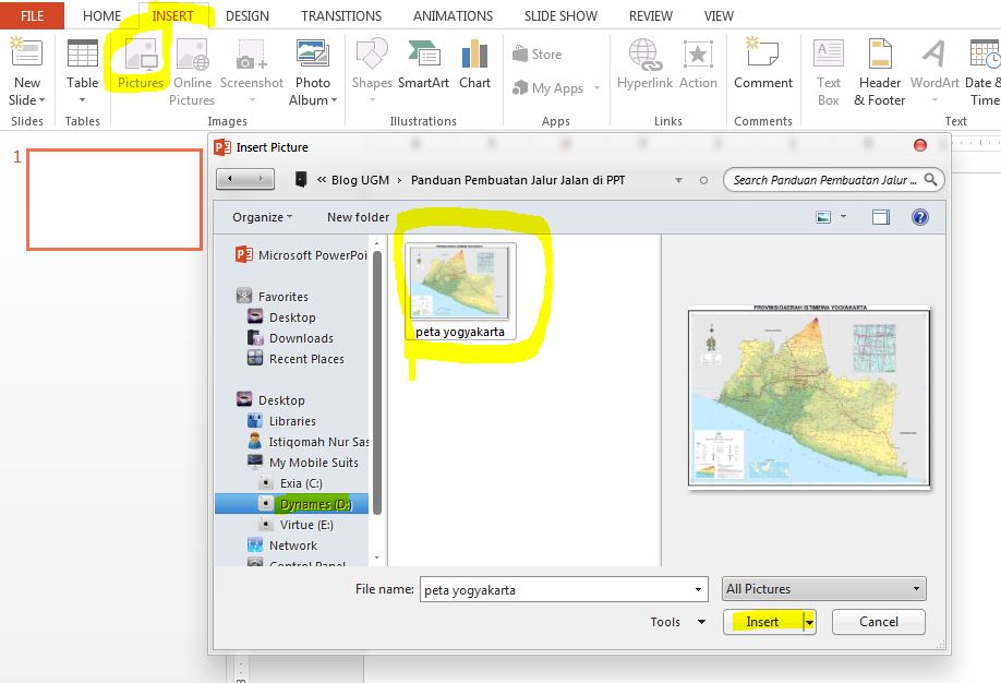Panduan Power Point [1]: Ilustrasi untuk Menunjukkan Lokasi di Atas Sebuah  Peta pada Power Point | Enerblogger